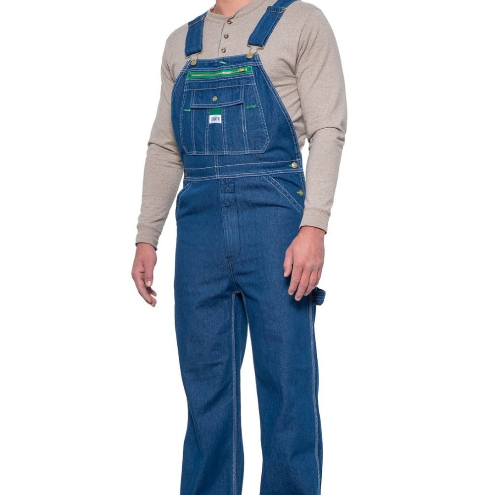 LIBERTY OVERALLS-Blue Classic Button Fly Overalls